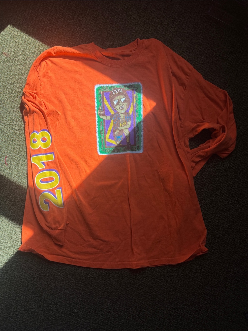 2018 Bruno Mars Tour Shirt SZ XL